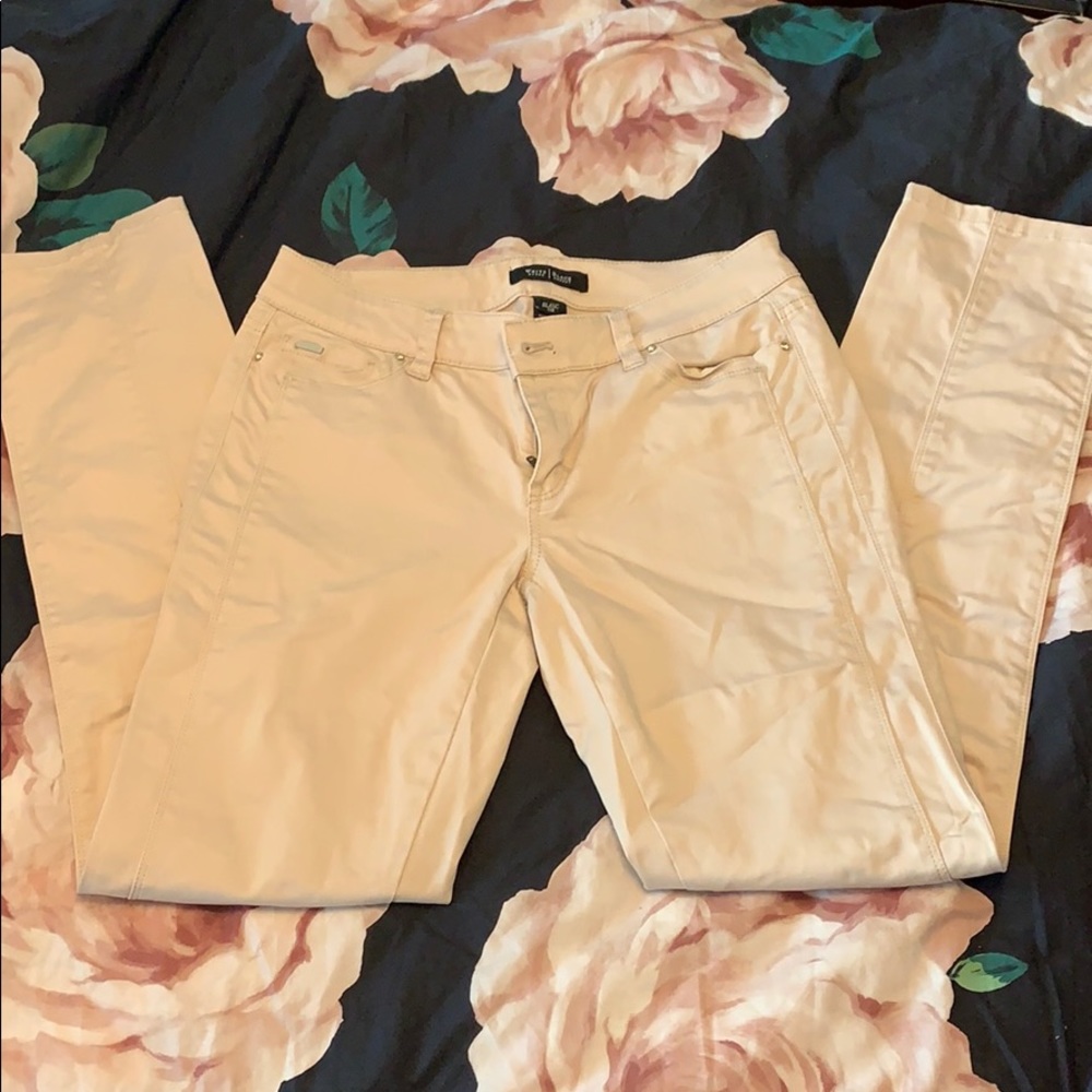 Khaki slim ankle pants